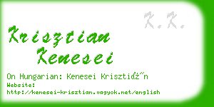 krisztian kenesei business card